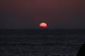 夕陽（高浜港から）(最近、天気がよく数日連続で夕陽が見えました。夕焼けもキレイでしたが、写真がありません・・・)