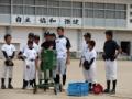 天中野球部(九州学院高校野球部の松下晋也君が母校の天草中野球部を訪れました。)